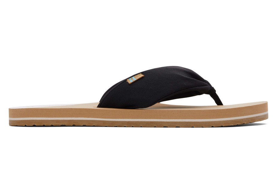 Toms Piper Parmak Arası Terlik Siyah