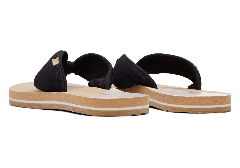 Toms Piper Parmak Arası Terlik Siyah