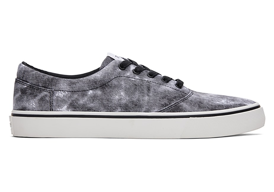 Toms Fenix Repreve Siyah Sıkıntılı Yıkanmış Tuval