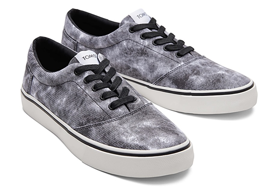 Toms Fenix Repreve Siyah Sıkıntılı Yıkanmış Tuval