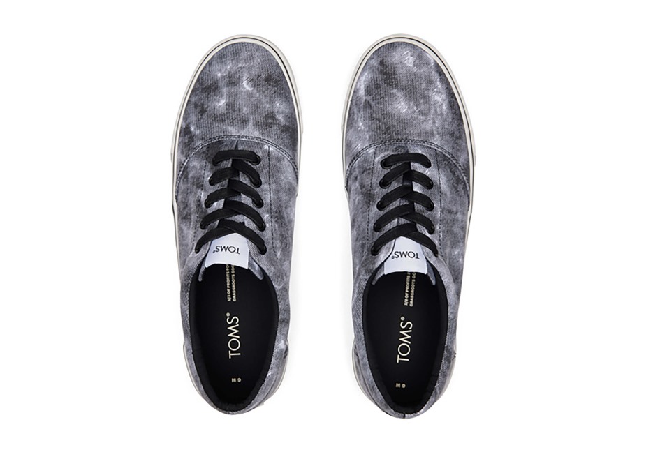 Toms Fenix Repreve Siyah Sıkıntılı Yıkanmış Tuval
