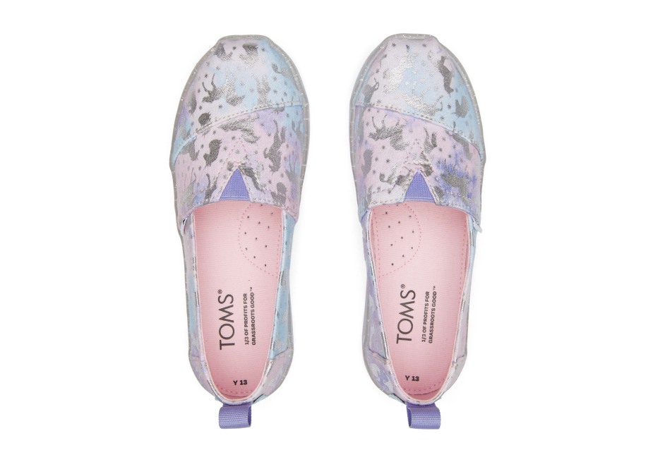 Toms Gençlik Alpargata Tek Boynuzlu At Batik Folyo