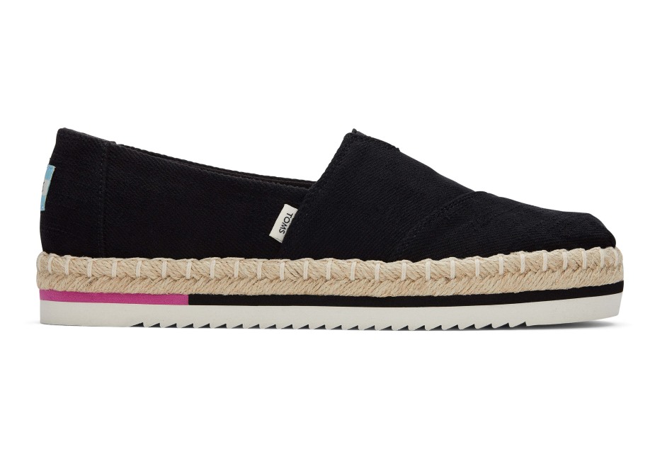Toms Platformu Alpargata Siyah