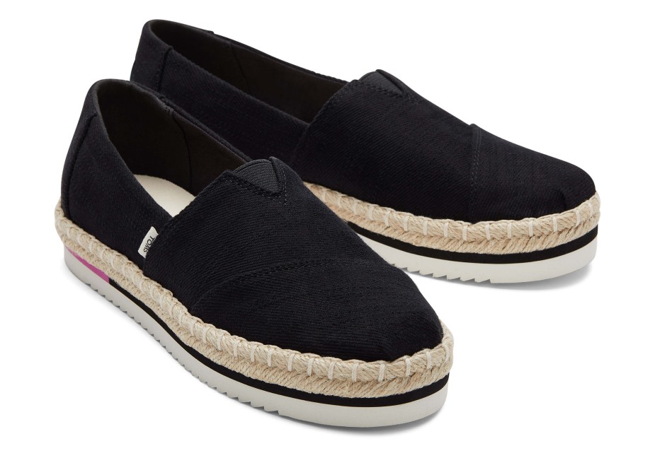 Toms Platformu Alpargata Siyah