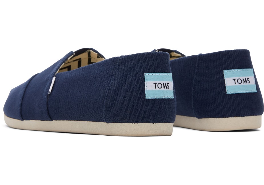 Alpargata Geri Dönüştürülmüş Pamuk Kanvas Toms Lacivert