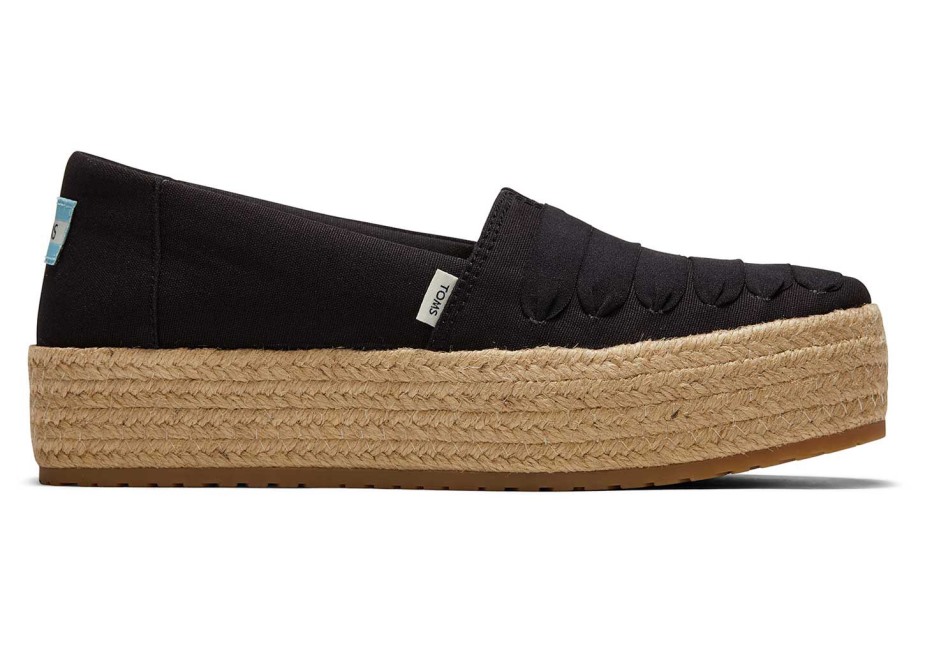 Toms Valencia Platform Espadril Siyah