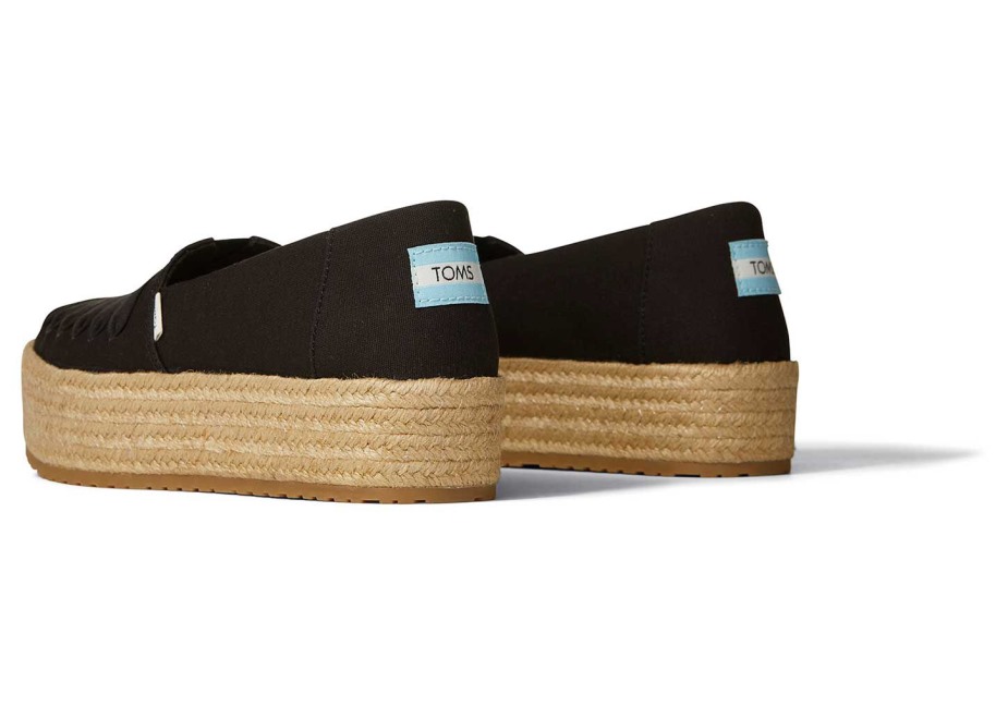 Toms Valencia Platform Espadril Siyah