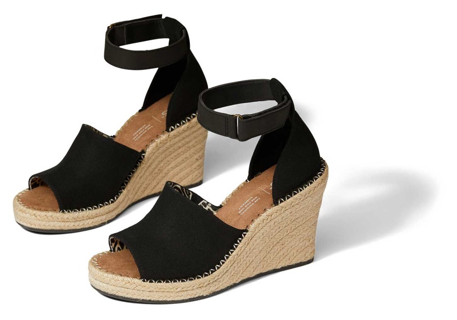 Toms Marisol Dolgu Topuk Siyah