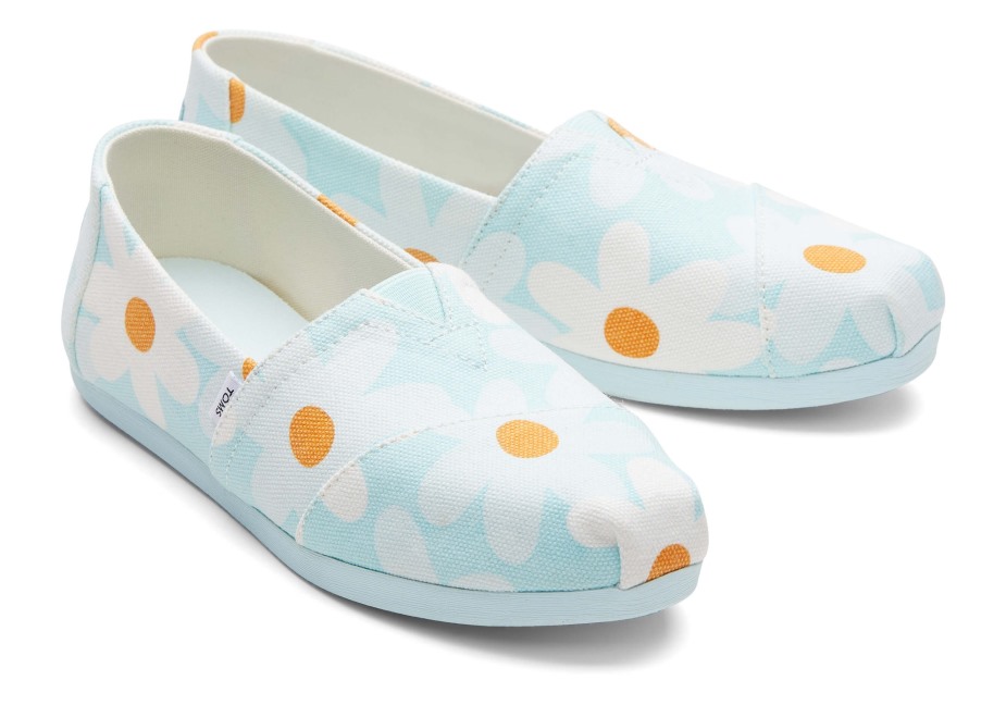 Toms Alpargata Retro çiçek Yumuşak Mavi