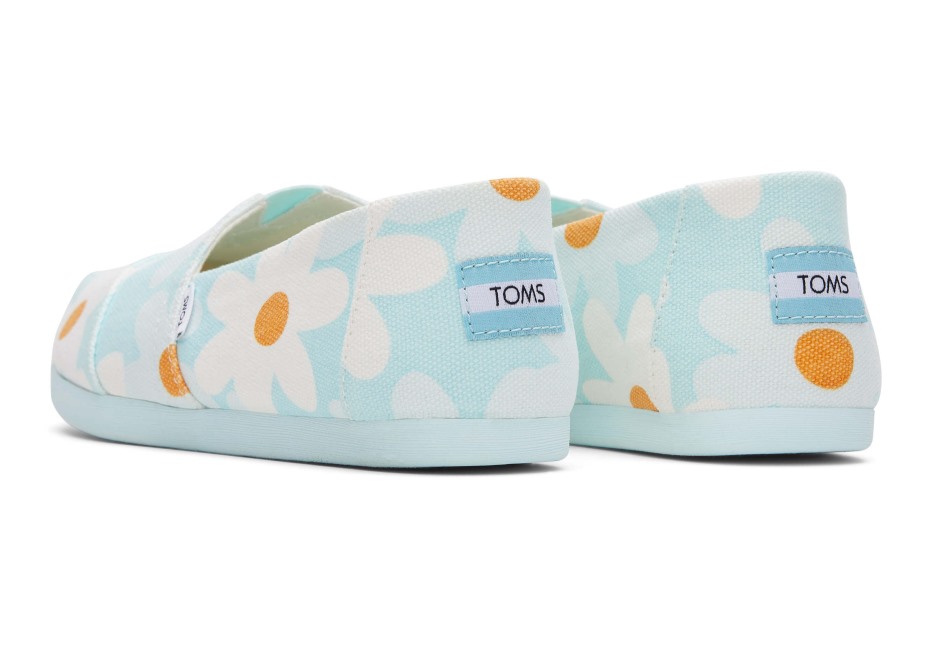Toms Alpargata Retro çiçek Yumuşak Mavi