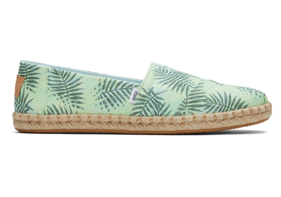 Toms Espadrille Alpargata Yeşil Palmiye