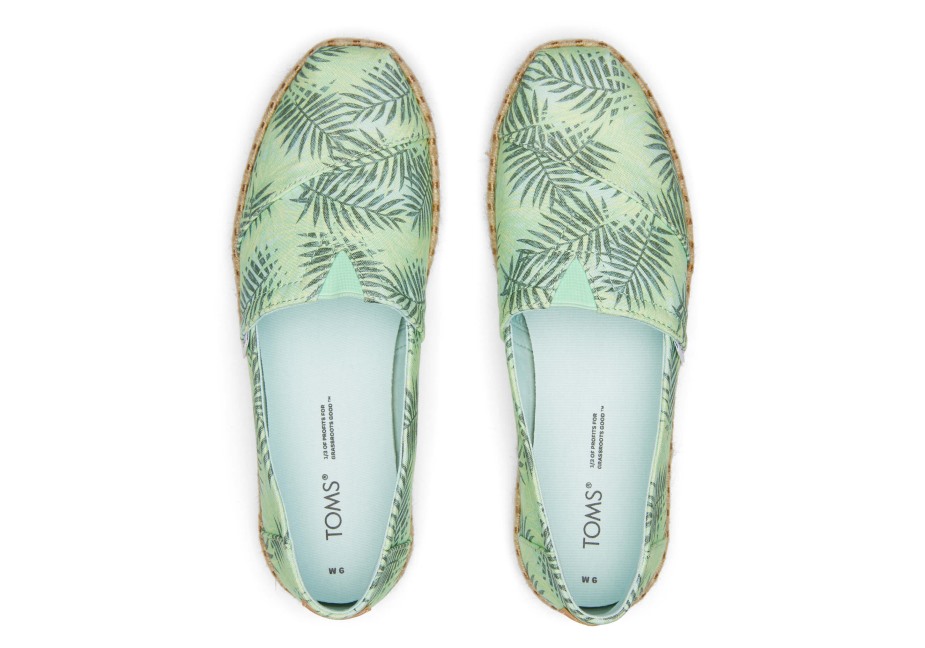 Toms Espadrille Alpargata Yeşil Palmiye