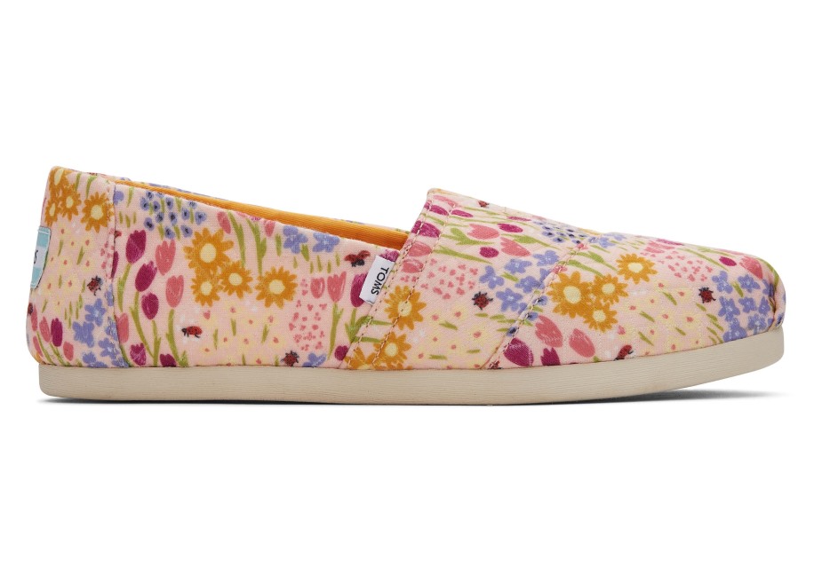 Toms Alpargata Kapitone çiçek Pembe çiçek