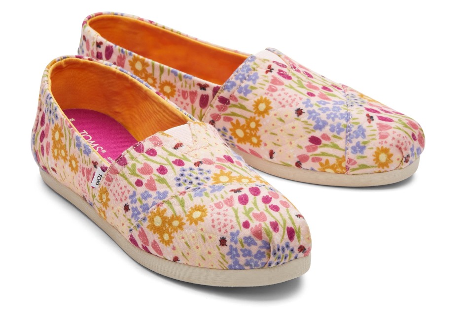 Toms Alpargata Kapitone çiçek Pembe çiçek