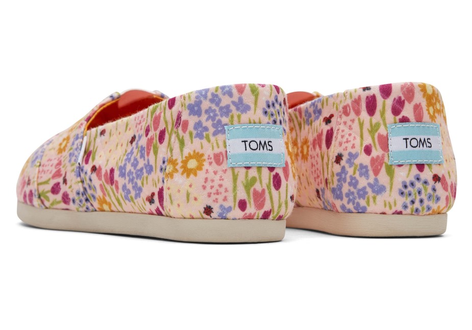 Toms Alpargata Kapitone çiçek Pembe çiçek