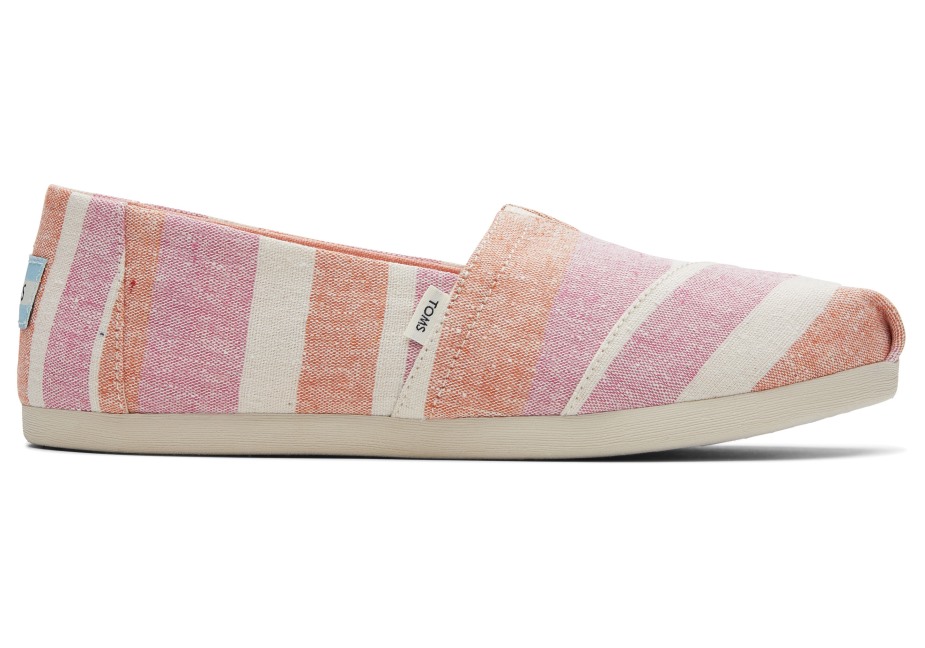Toms Alpargata çizgili Gül Doğal