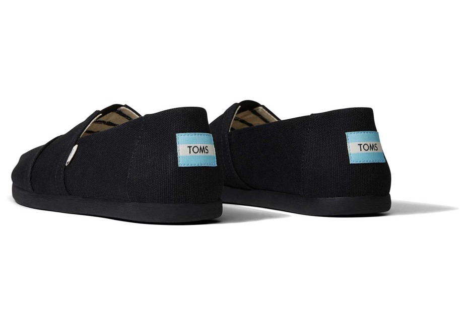 Siyah üzerine Siyah Alpargata Siyah üzerine Siyah Toms