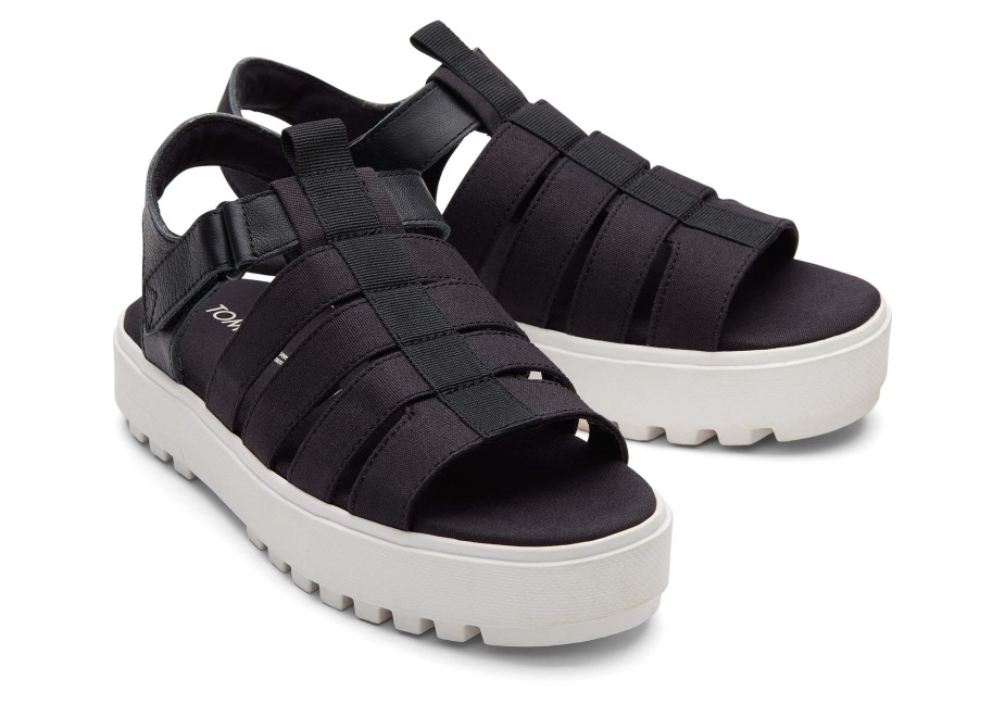 Toms Balıkçı Pabucu Sandalet Siyah