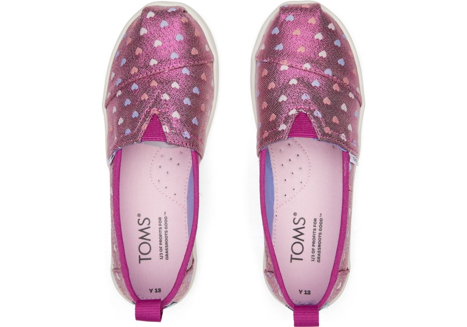 Toms Gençlik Alpargata Pırıltılı Kalpler Kalpler