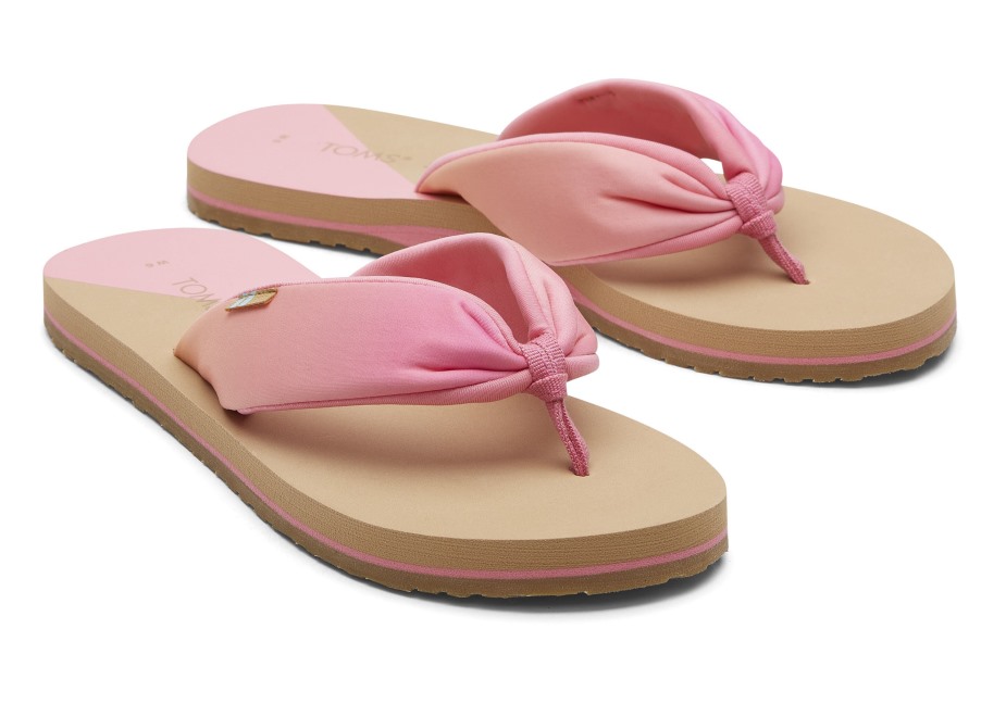 Toms Piper Parmak Arası Terlik Yeniden Pembe Ombre