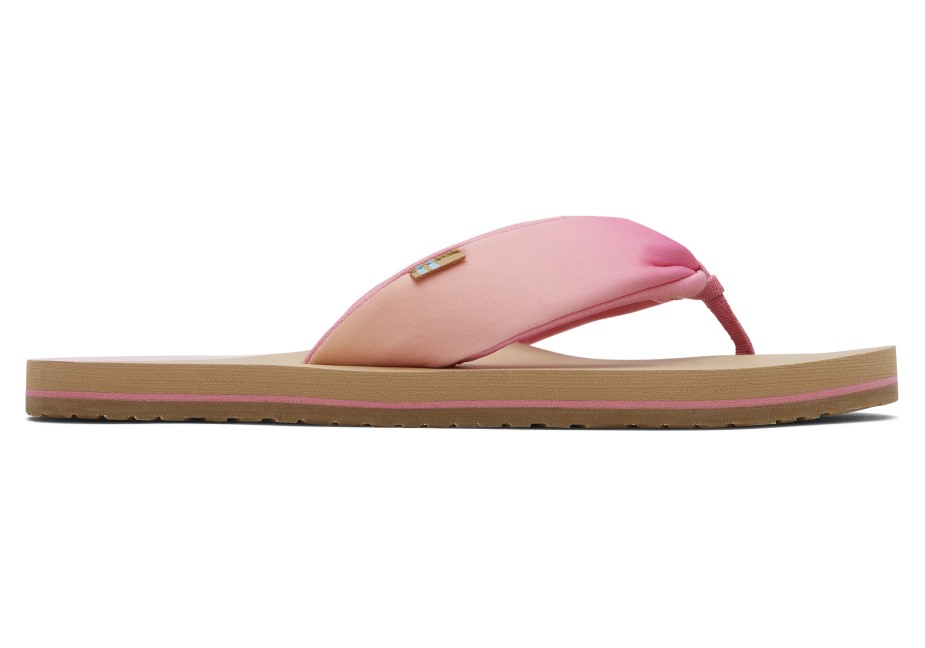 Toms Piper Parmak Arası Terlik Yeniden Pembe Ombre