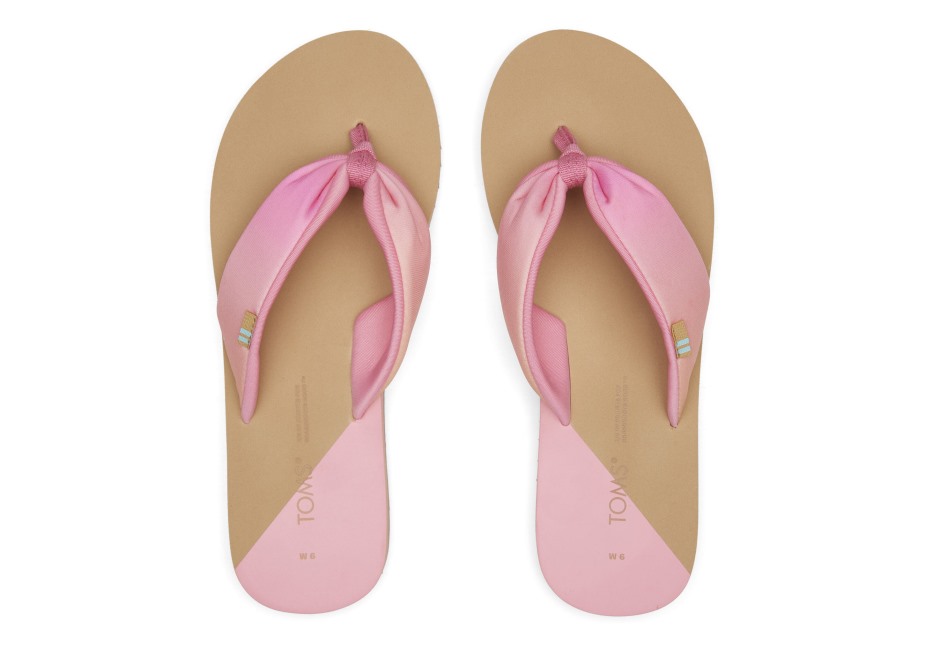 Toms Piper Parmak Arası Terlik Yeniden Pembe Ombre