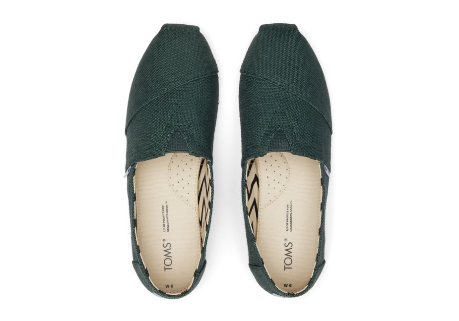 Toms Alpargata Miras Tuval Koyu Yeşil