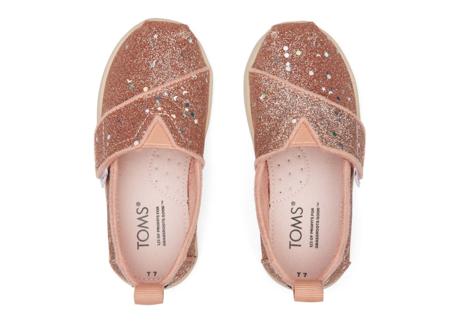 Toms Parıltılı Alpargata Gül Altın