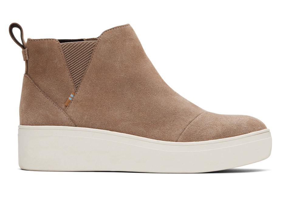 Toms Jamie Taupe Grey üzerinde Slip