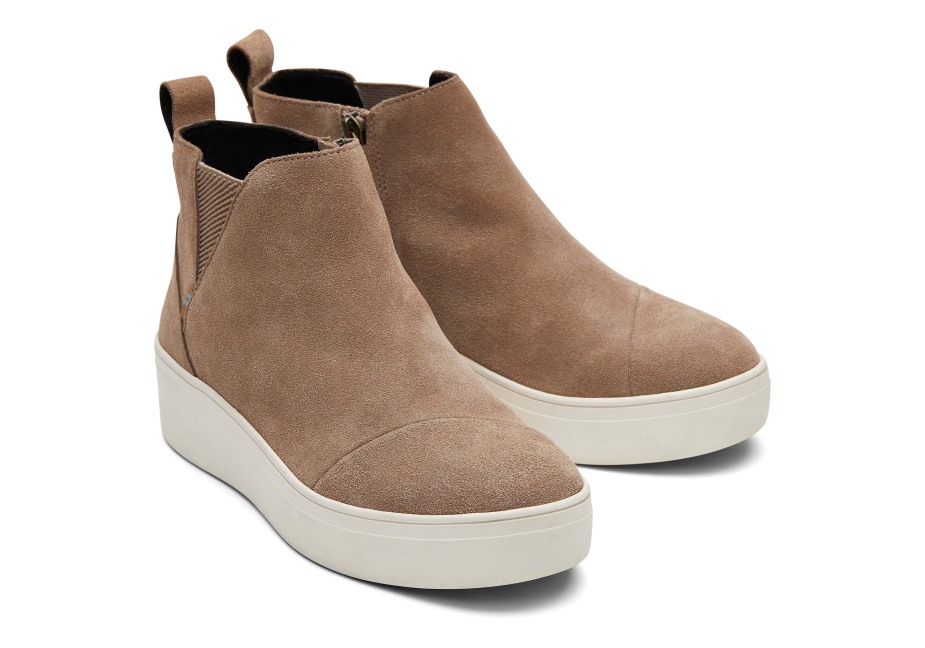 Toms Jamie Taupe Grey üzerinde Slip