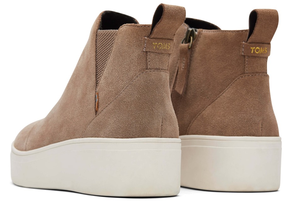 Toms Jamie Taupe Grey üzerinde Slip