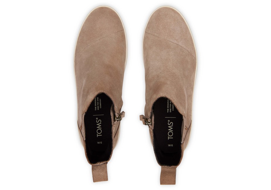Toms Jamie Taupe Grey üzerinde Slip