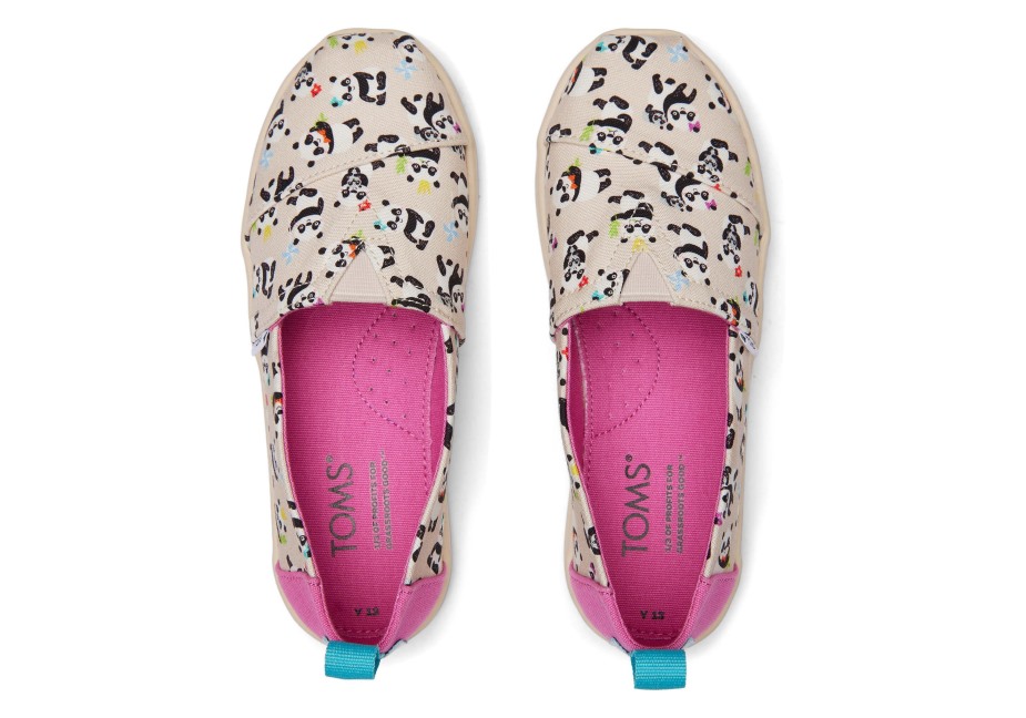 Toms Gençlik Alpargata Panda Partisi Doğal Huş Ağacı