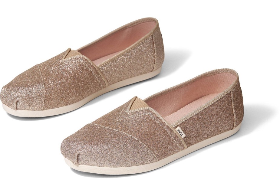 Toms Alpargata Parıltılı şampanya