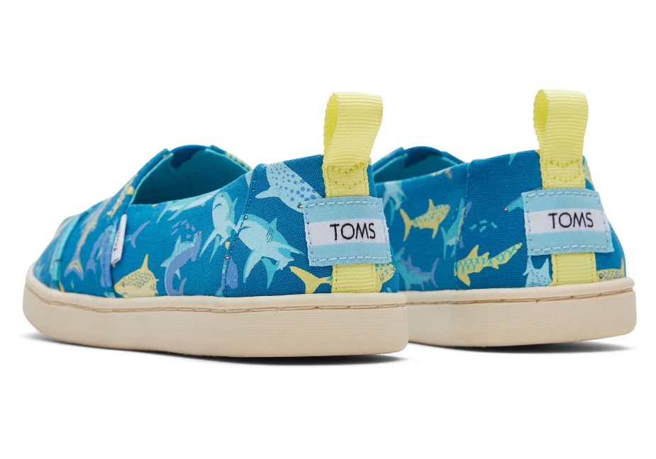 Toms Gençlik Alpargata Köpekbalıkları Derin Mavi