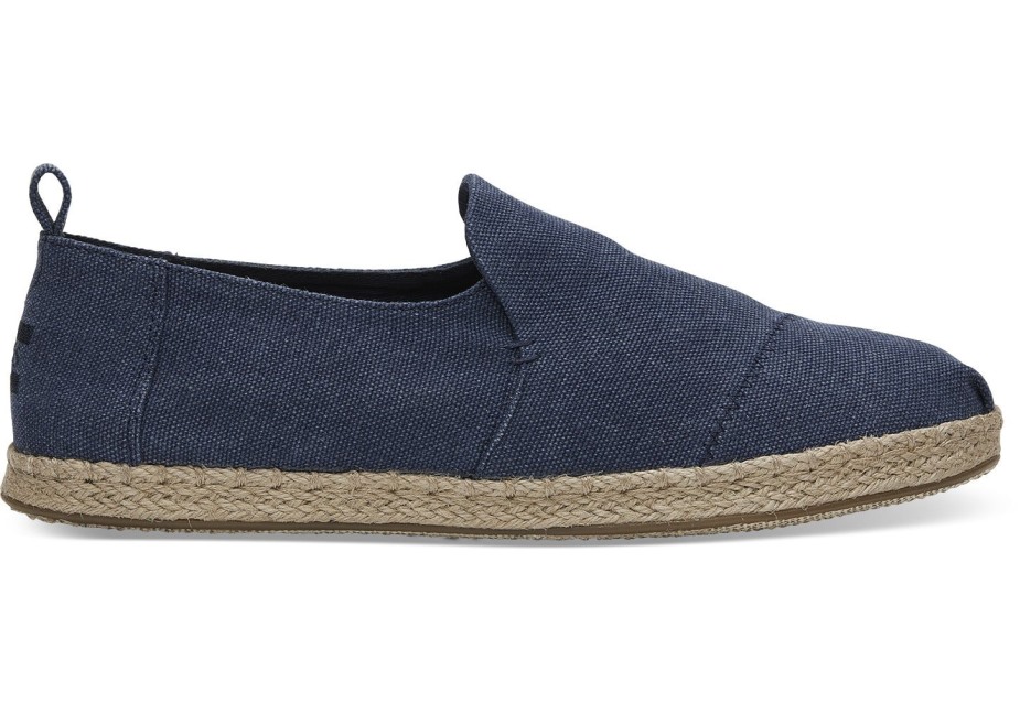 Toms Espadrille Alpargata Lacivert Yıkanmış