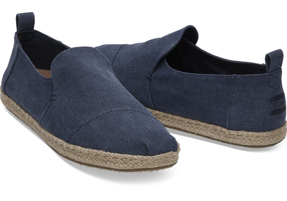 Toms Espadrille Alpargata Lacivert Yıkanmış