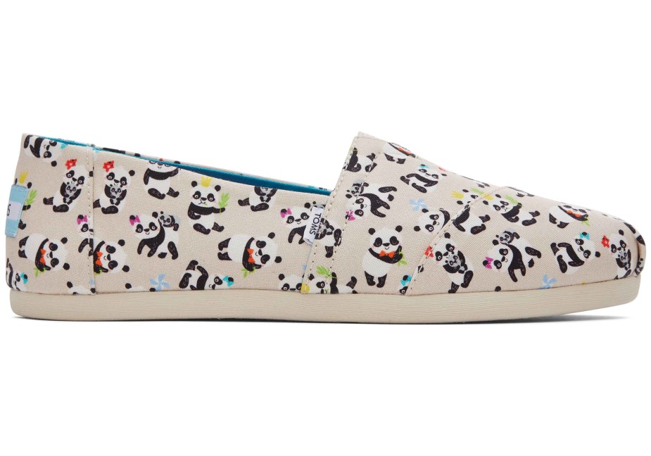 Toms Espadrilles Panda Parti Doğal Huş