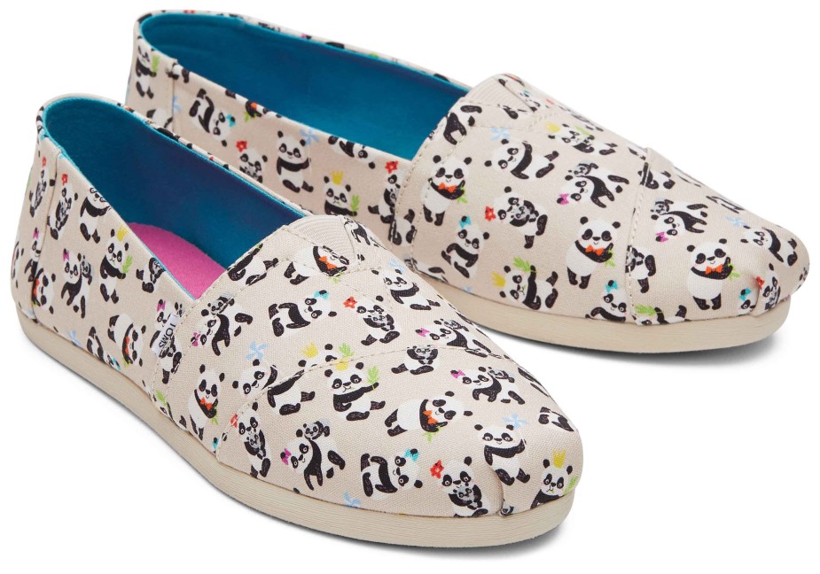 Toms Espadrilles Panda Parti Doğal Huş