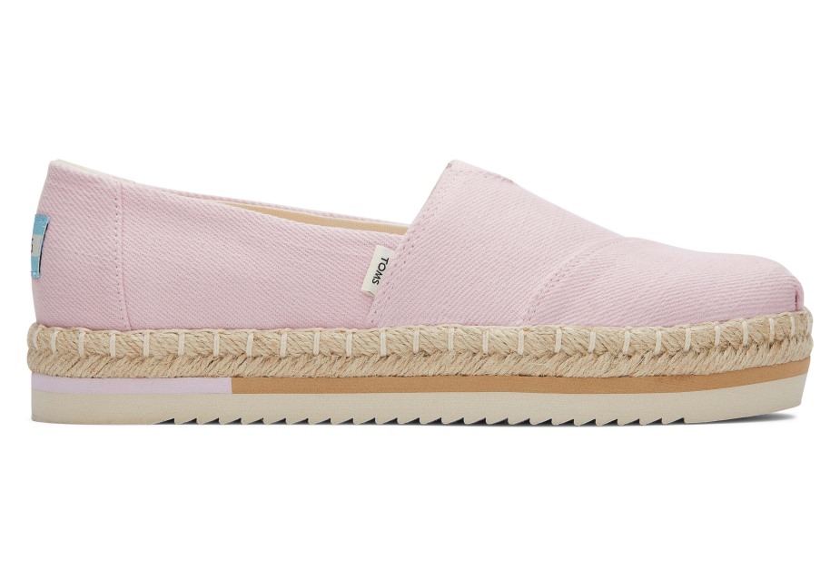 Toms Platformu Alpargata Kireçli Pembe