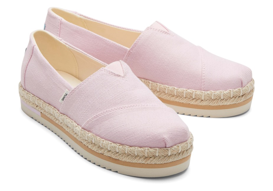 Toms Platformu Alpargata Kireçli Pembe