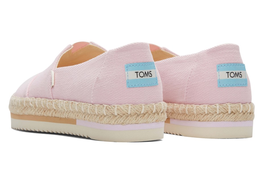 Toms Platformu Alpargata Kireçli Pembe