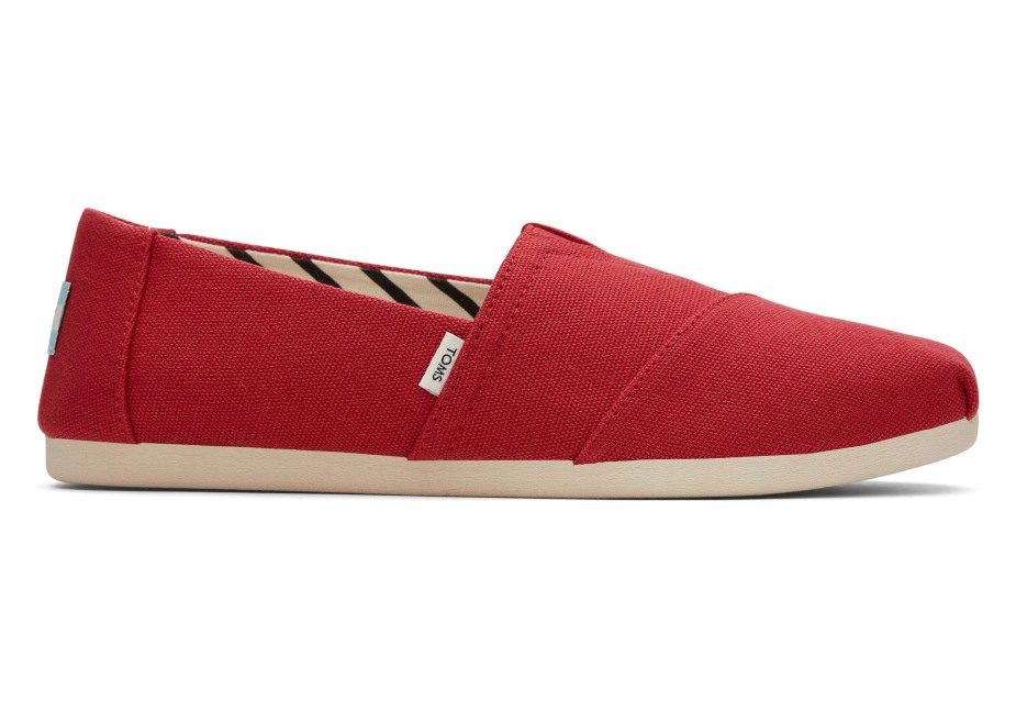 Toms Alpargata Geri Dönüştürülmüş Pamuk Kanvas Kırmızı