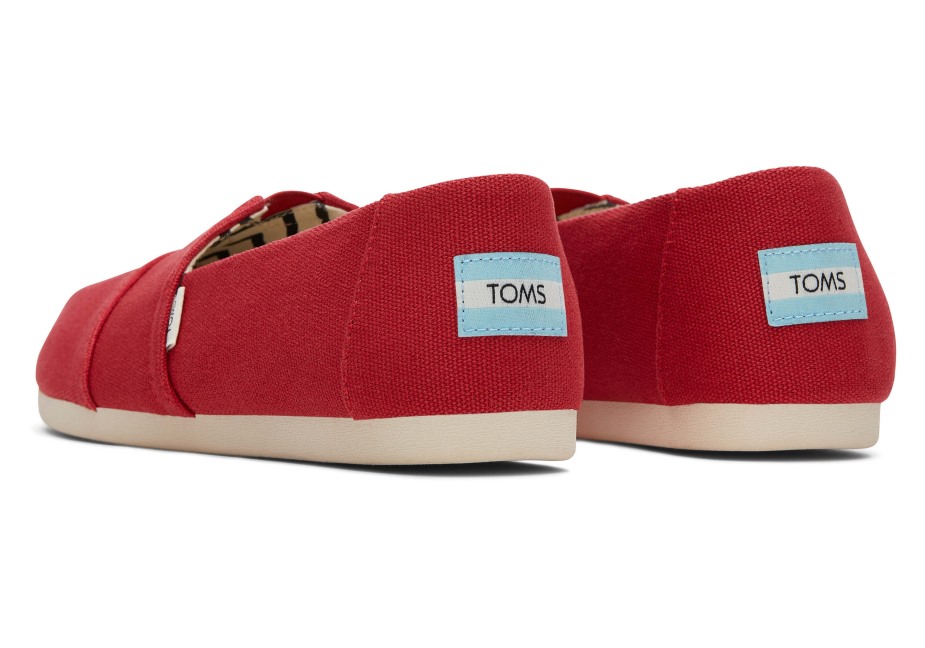 Toms Alpargata Geri Dönüştürülmüş Pamuk Kanvas Kırmızı