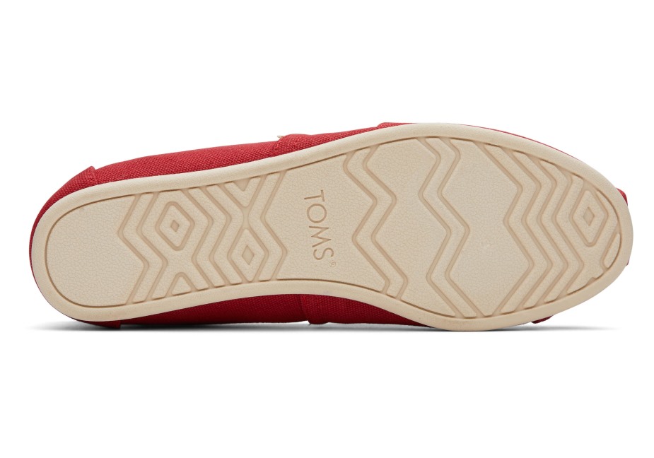 Toms Alpargata Geri Dönüştürülmüş Pamuk Kanvas Kırmızı