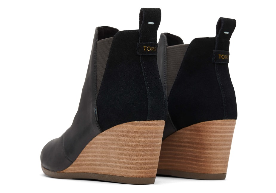 Toms Kelsey Patik Siyah Deri