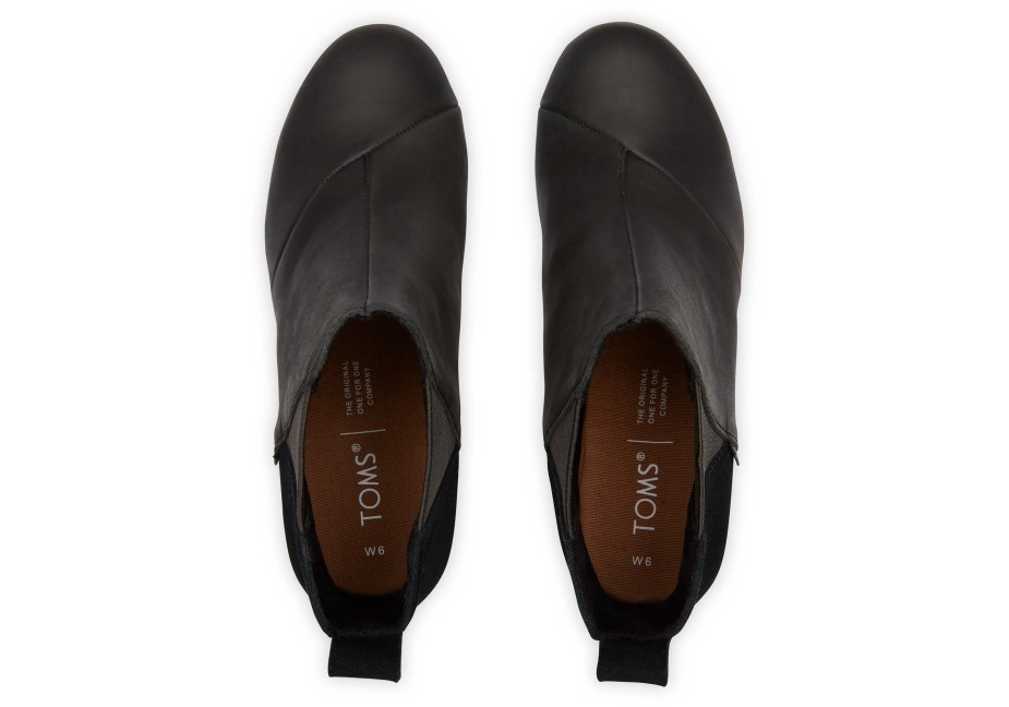 Toms Kelsey Patik Siyah Deri