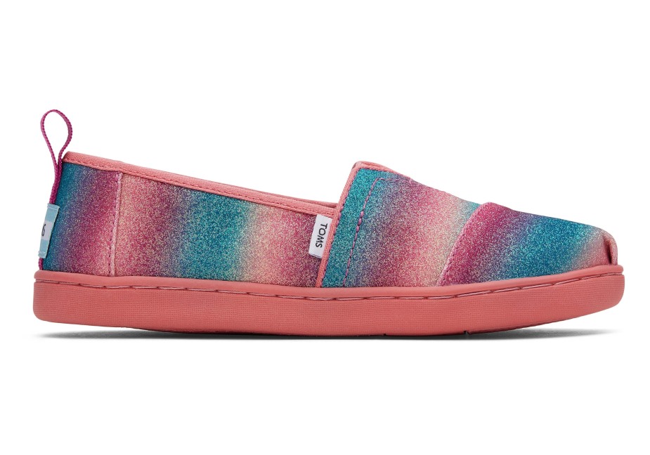 Toms Gençlik Alpargata Parıltılı Pembe Degrade