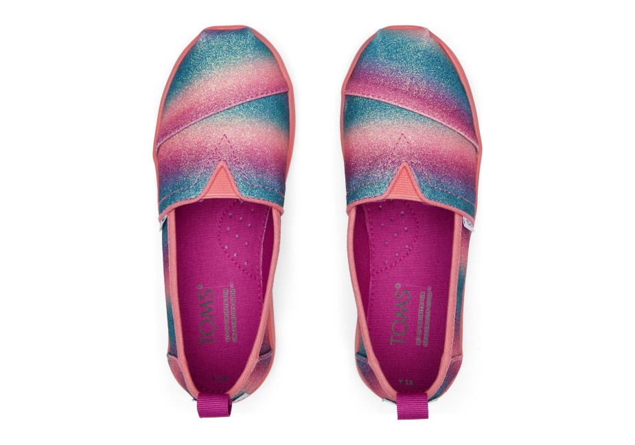 Toms Gençlik Alpargata Parıltılı Pembe Degrade