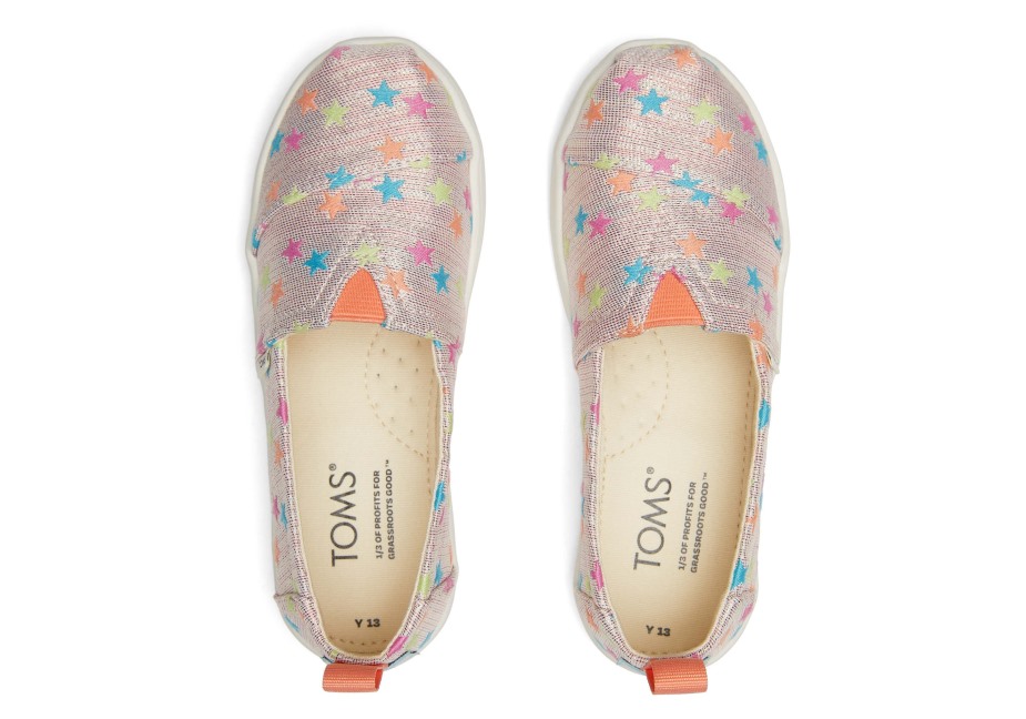 Toms Gençlik Alpargata Parıltı Yıldızlar Mercan çoklu